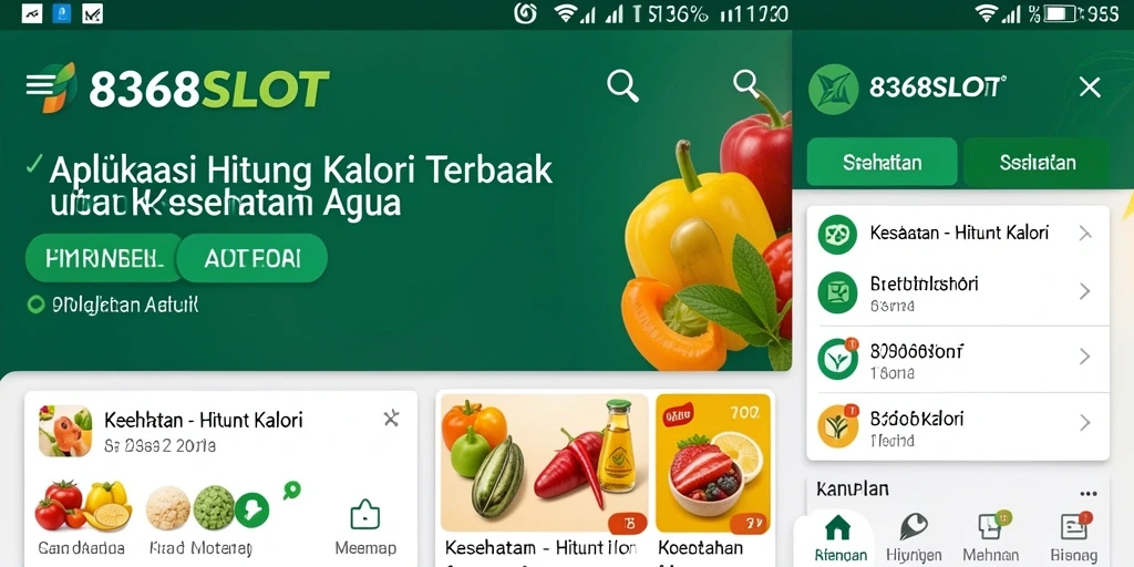 Tampilan antarmuka aplikasi Hitung Kalori 8368SLOT yang informatif.