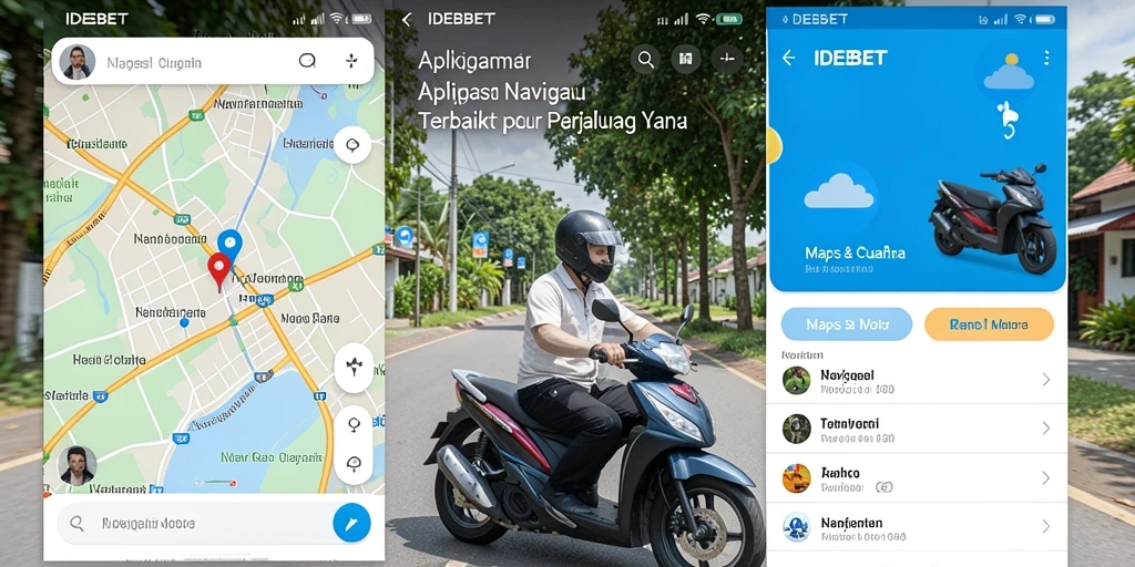 Tampilan antarmuka Navigasi Motor IDEBET yang user-friendly.