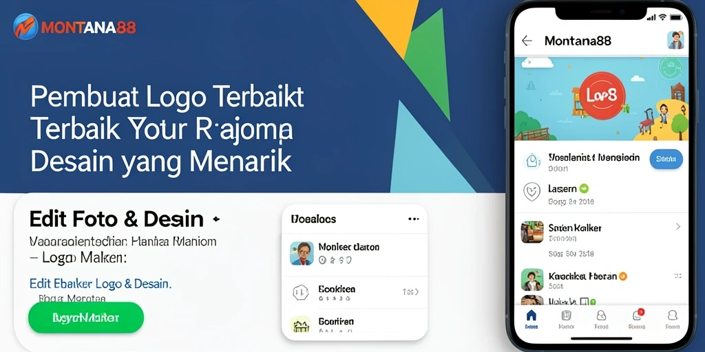 Antarmuka MONTANA88 untuk membuat logo yang modern dan intuitif.