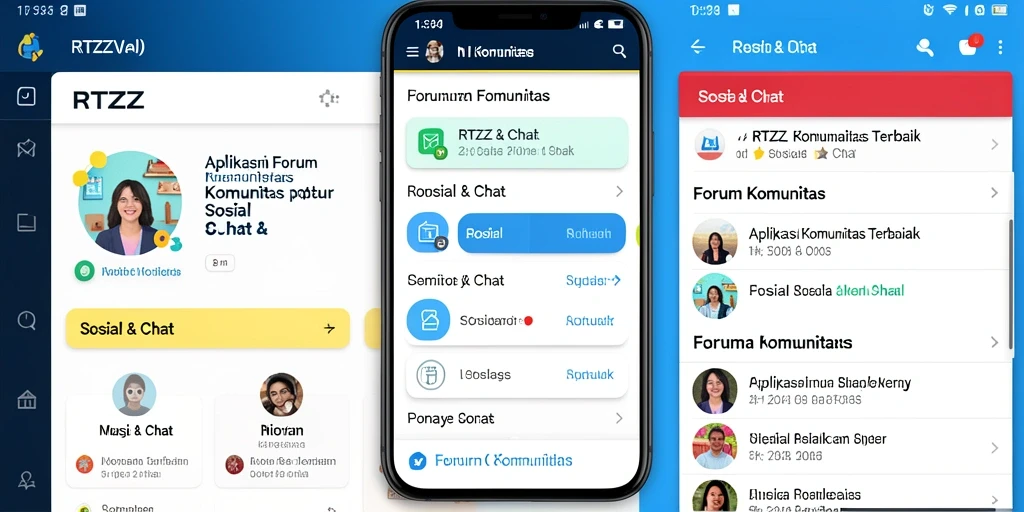 Antarmuka RTZZ memperlihatkan berbagai forum dan diskusi komunitas.