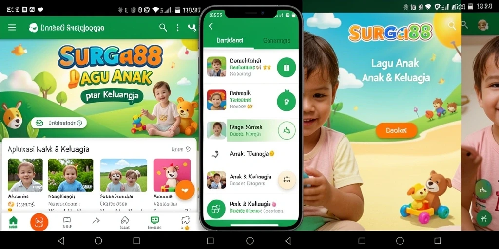 Tampilan antarmuka SURGA88 yang ceria dan menarik untuk anak.