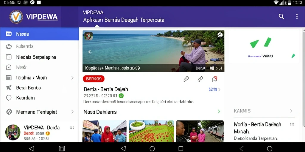 Antarmuka pengguna VIPDEWA yang informatif dan mudah dinavigasi.